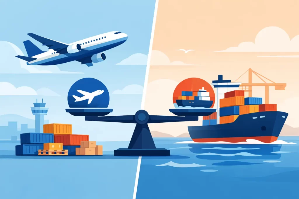 Carga aerea vs maritima: qué conviene más