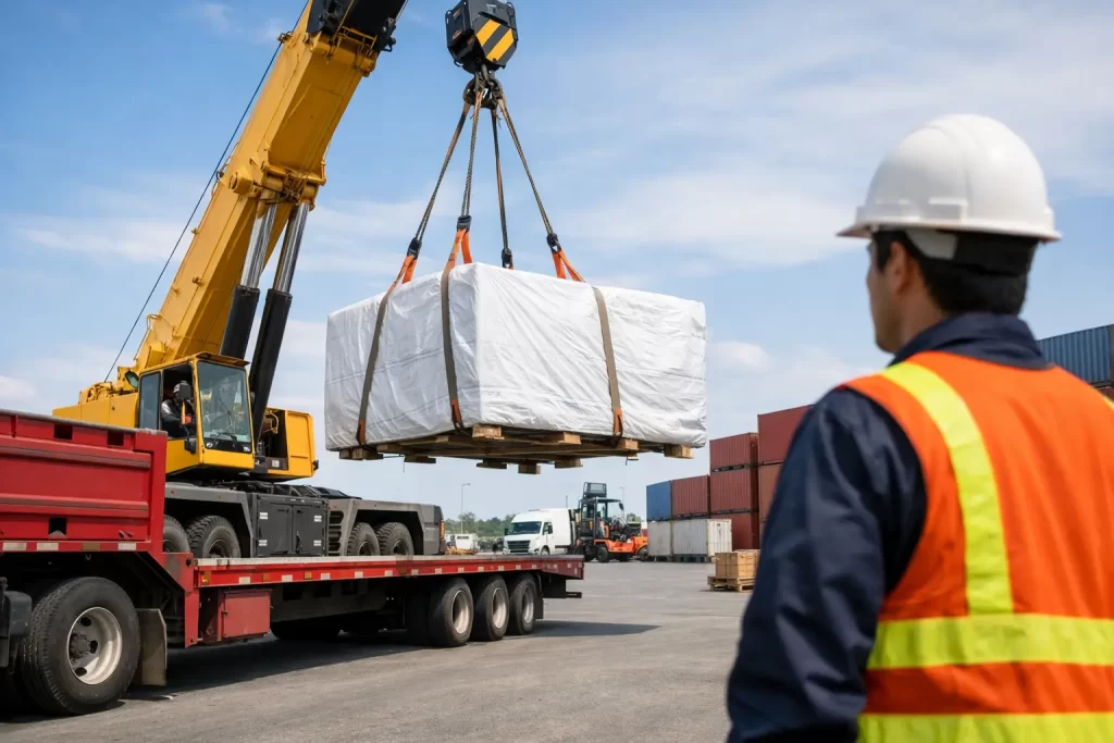 Servicio de grúas para carga seguro y eficiente